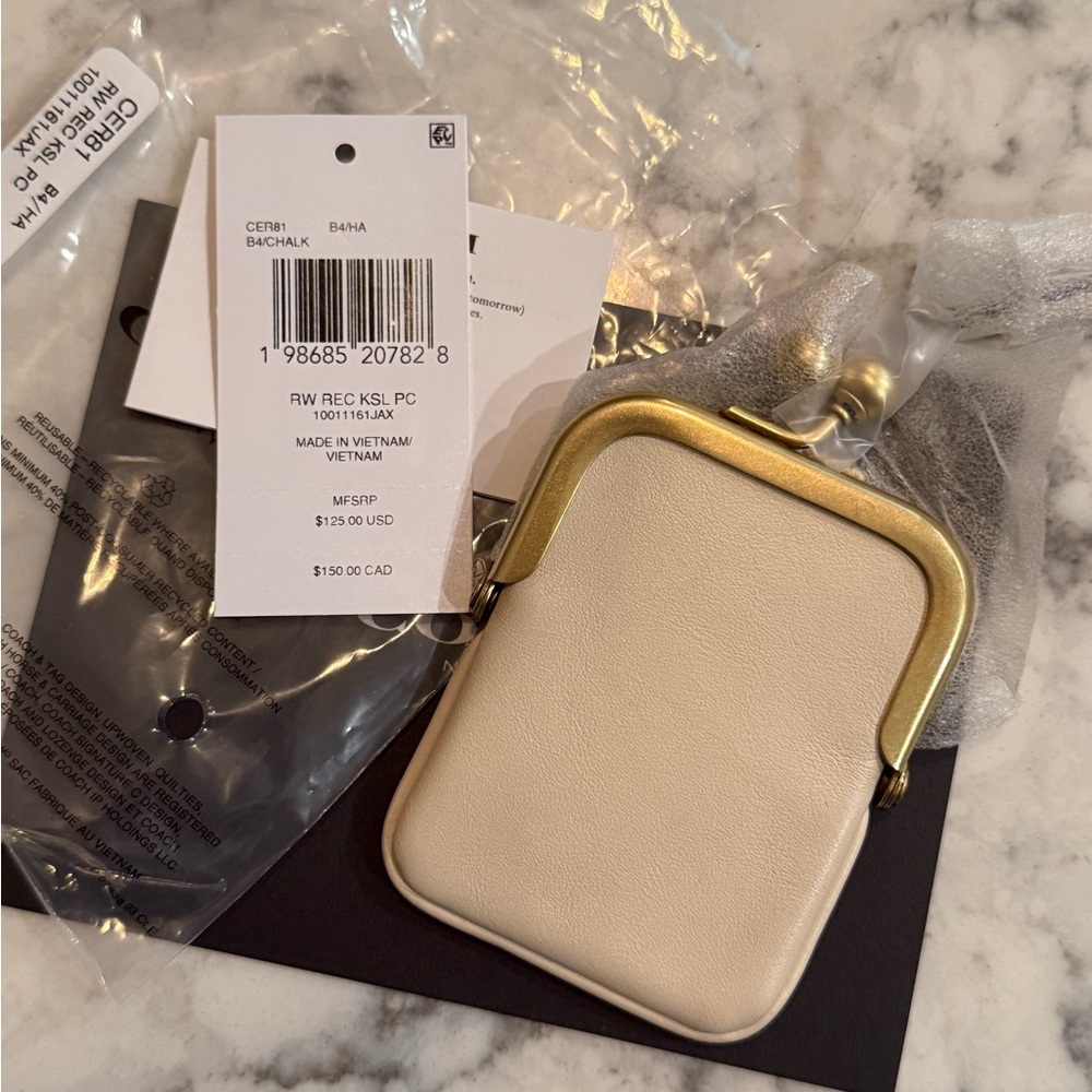 SOLD COACH Kisslock Runway Pouch Necklace